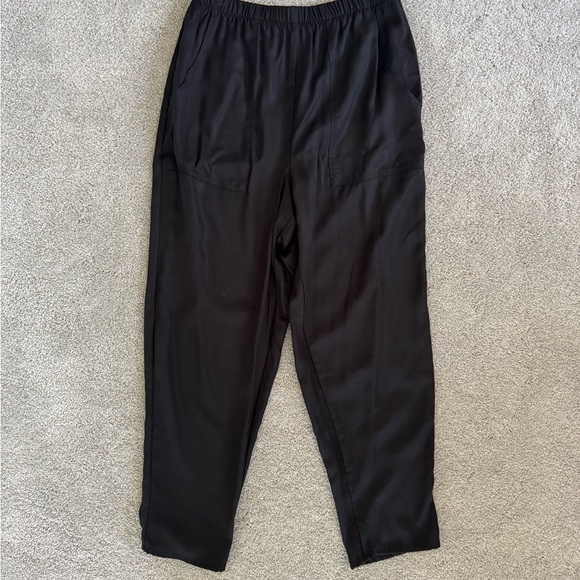 Hackwith Design House Pants - Hackwith Design House Black Easy Tapered Pant